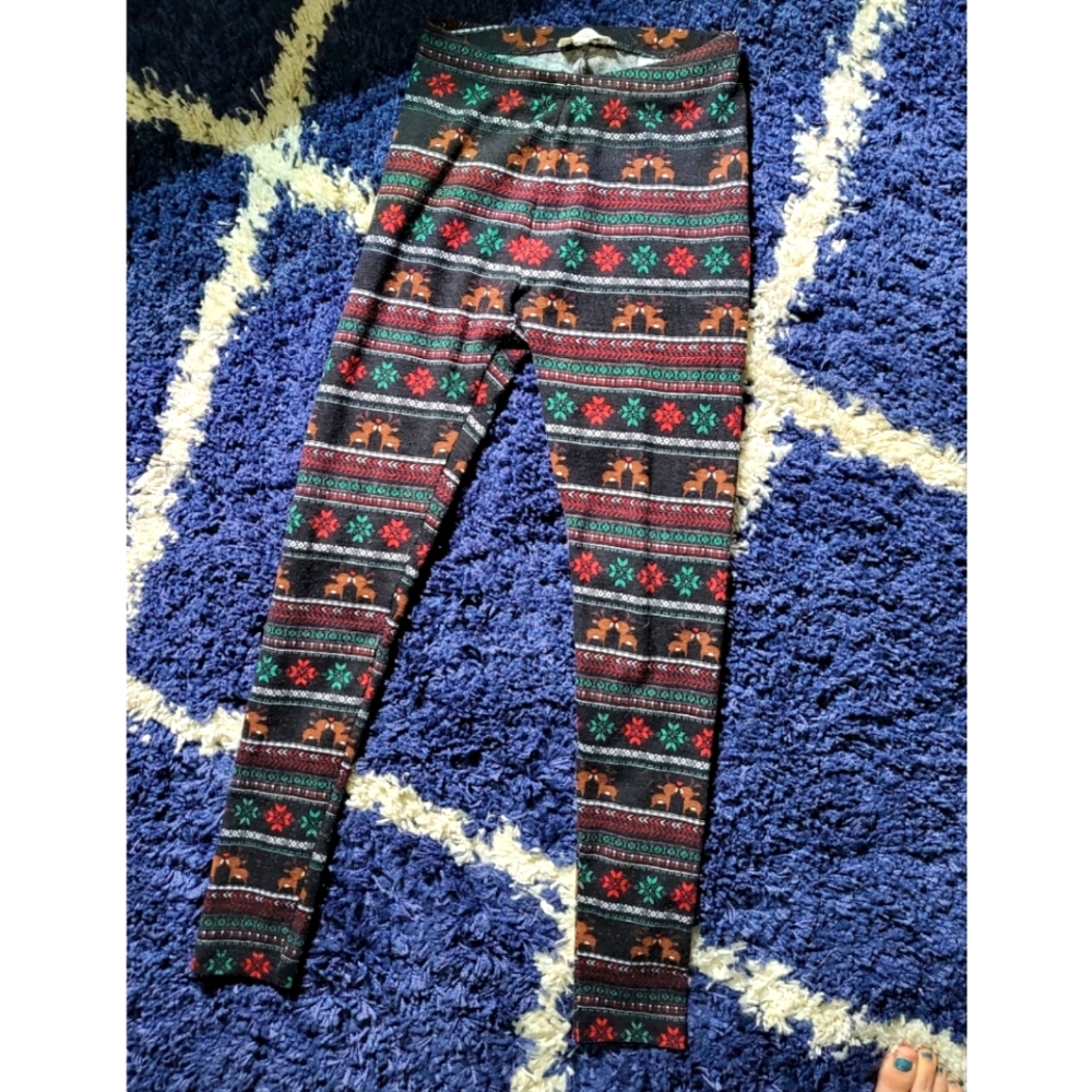 Free w/ purchase! Pink Republic Cute Reindeer Christmas Leggings S